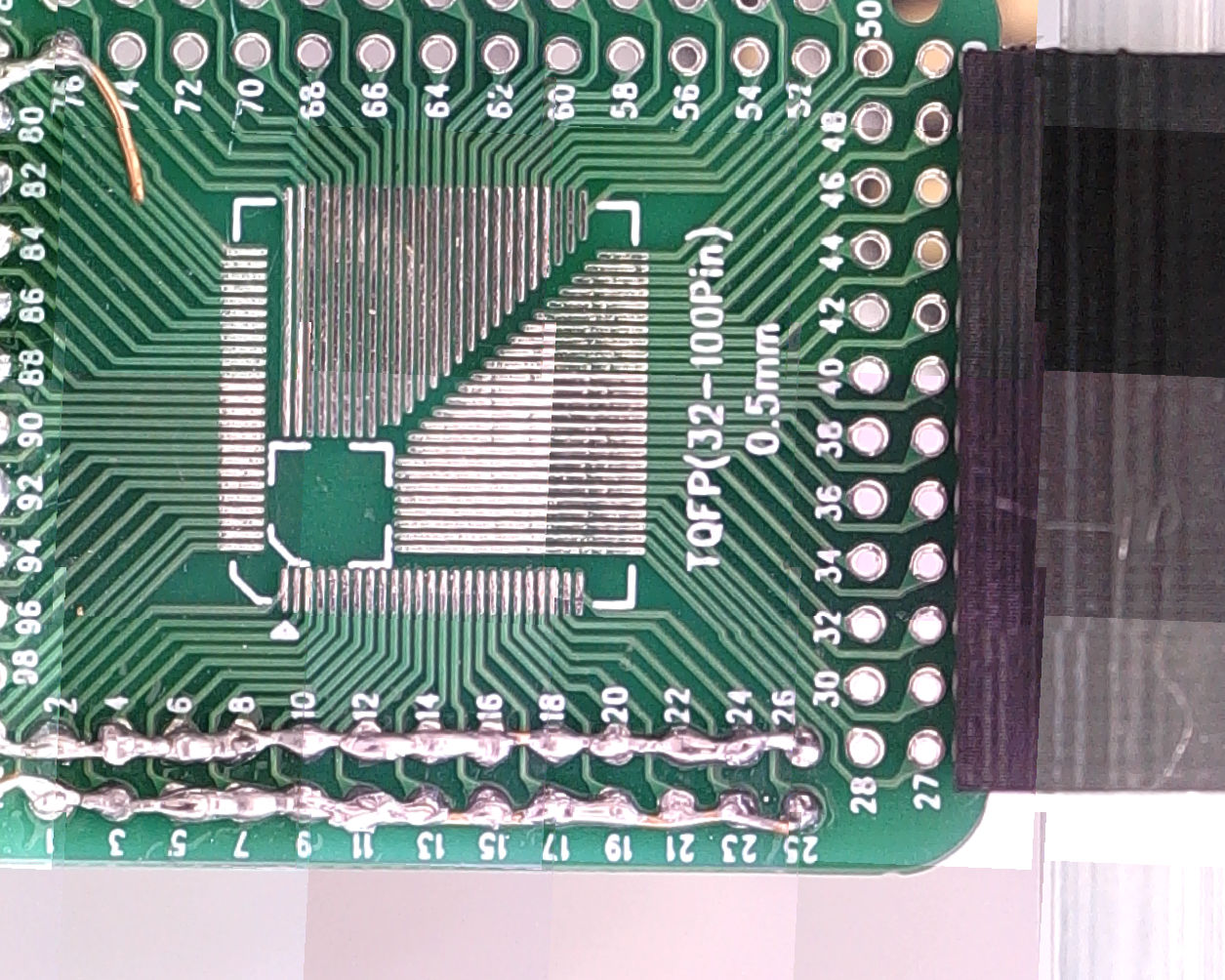 Stitched PCB image generated with the movable camera system